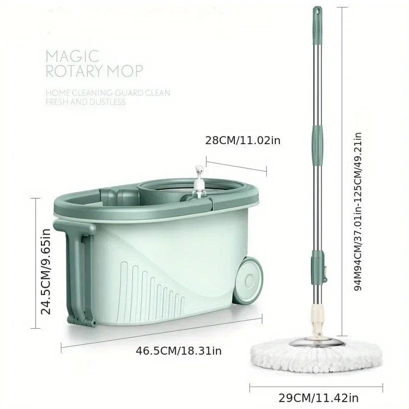 2024 NEW HOT Suit, automatic rotating mop /3pcs mop replacement head, clean microfiber tow bucket lazy magic mop bucket.