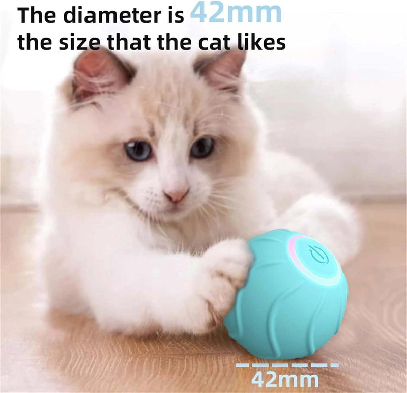 Pet Automatic Rolling Cat Toy Training Self-propelled Kitten Toy Indoor Interactive Play Electric Smart Cat Ball Toy Supplies