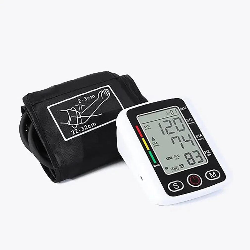 Medical Automatic Pressure Tonometer Tensiometer Heart Rate Pulse Meter BP Monitor Healthy Digital Arm Blood Pressure Meter Cuff