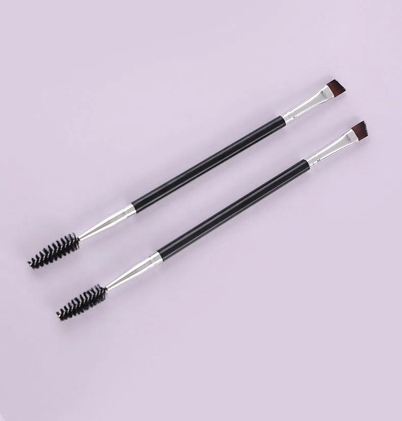 Double-ended Eyebrow Eyeliner Brush for Women Makeup Tools Eyelashes Brush Lash Curl Spiral Brush Angled Brow Powder Brushes