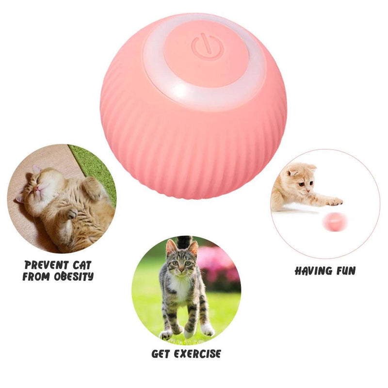 Pet Automatic Rolling Cat Toy Training Self-propelled Kitten Toy Indoor Interactive Play Electric Smart Cat Ball Toy Supplies