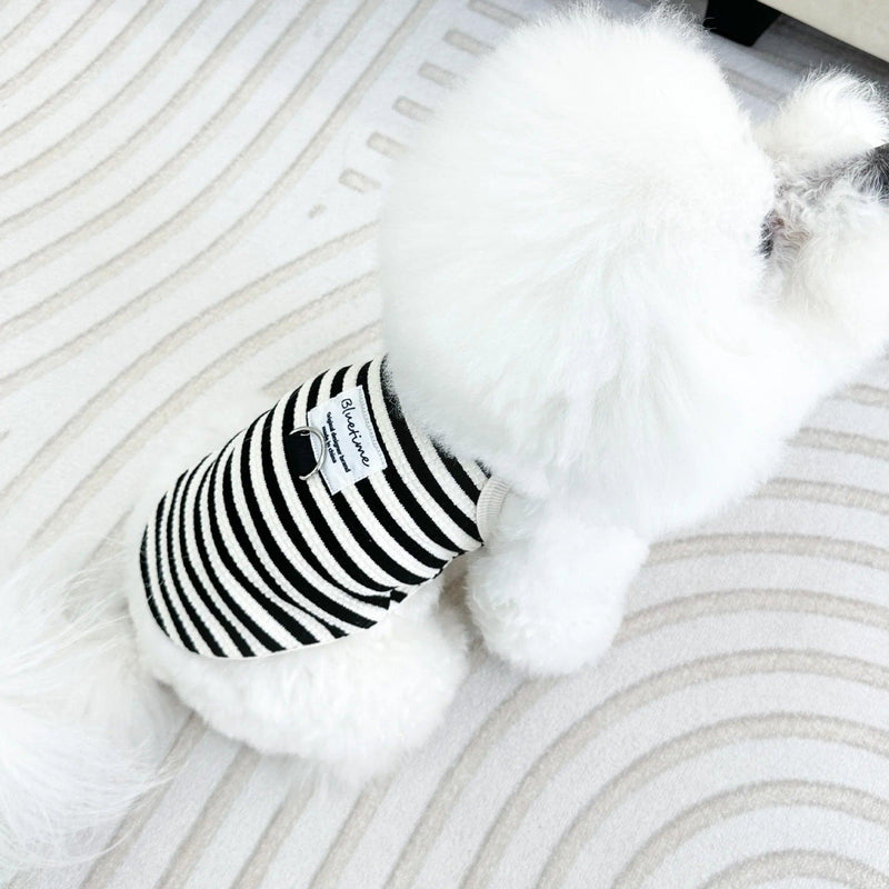 ﻿ Summer Thin Style Dog Vest, Simple Striped Puppy Suspender Tractable Teddy Clothes Soft Pullover For Pets Dog Products Clothes