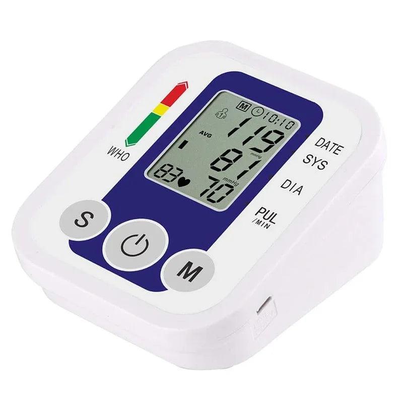 Medical Automatic Pressure Tonometer Tensiometer Heart Rate Pulse Meter BP Monitor Healthy Digital Arm Blood Pressure Meter Cuff